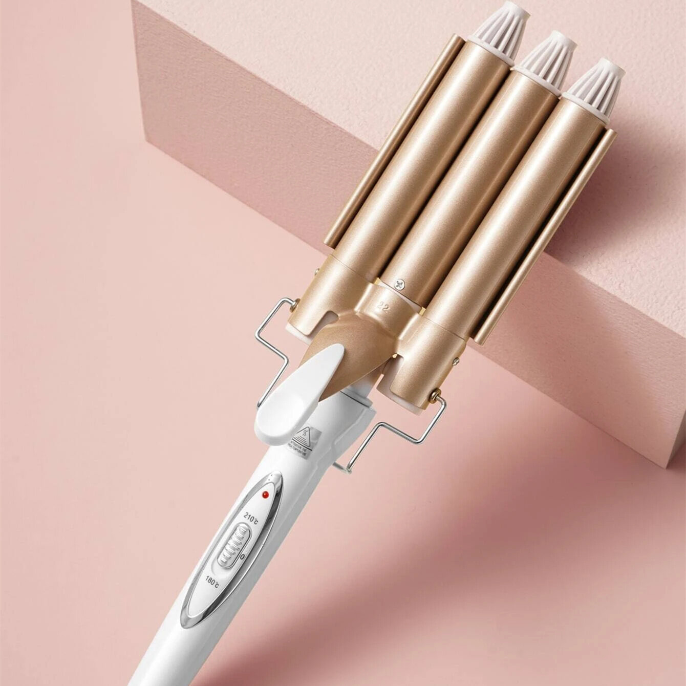 1pc Portable 22mm Simple Champagne Electric Hair Brush