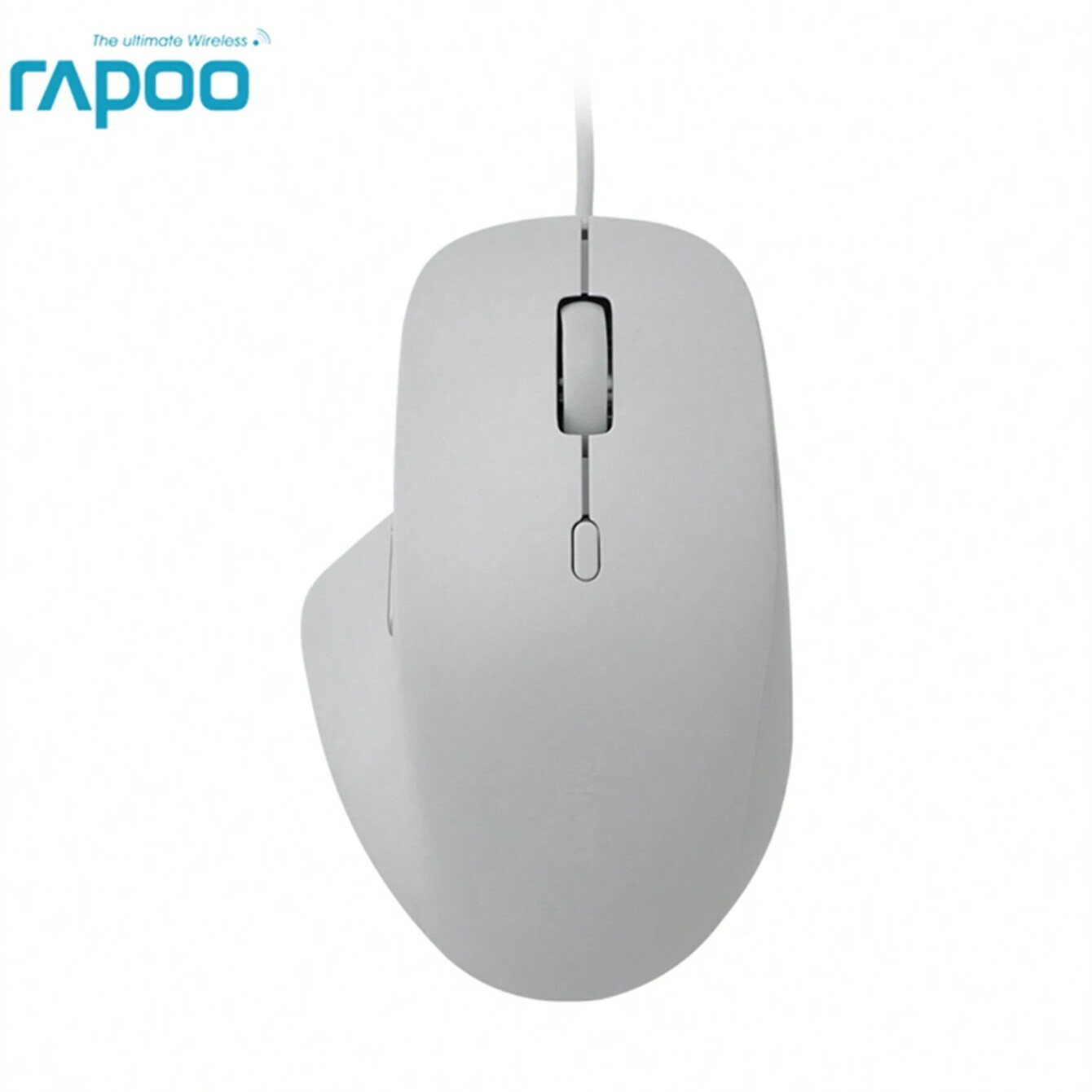 Rapoo N500 White Wired Optical Mouse, Plug and Play