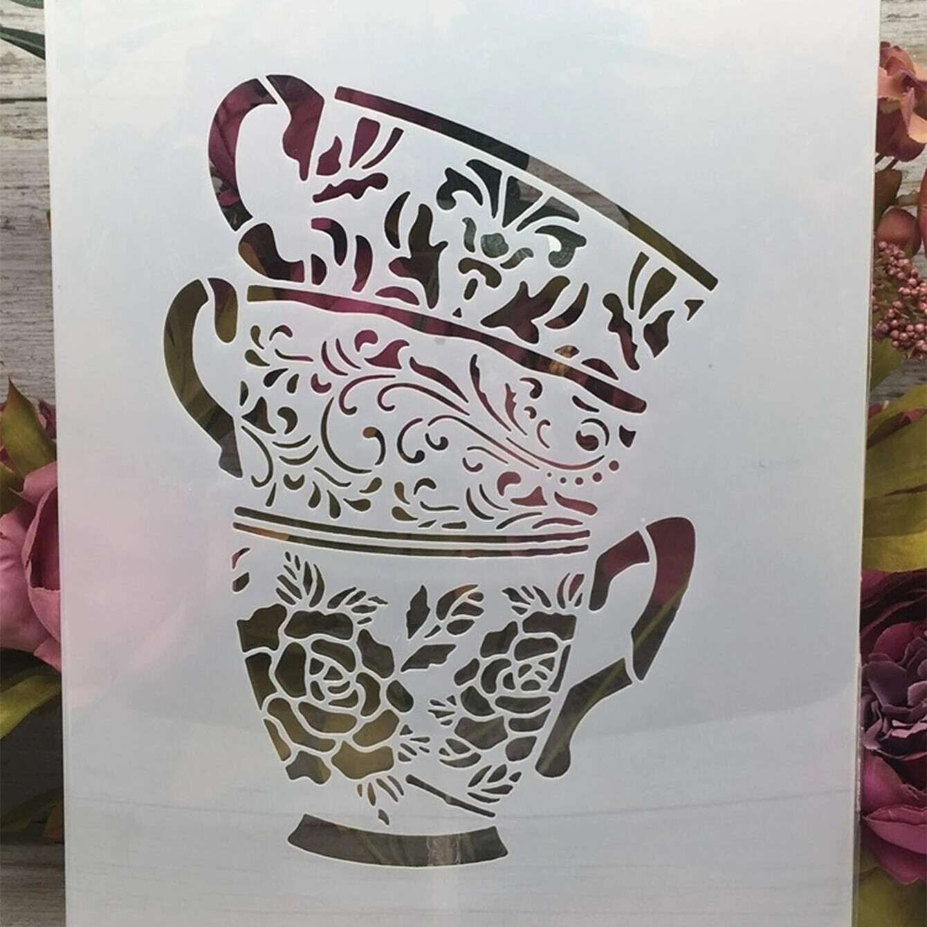 1pc Cup Design Drawing Template