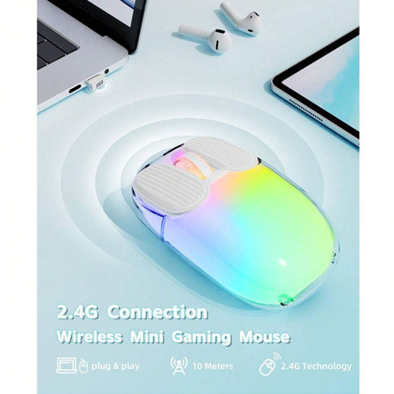 MAMBASNAKE Wireless Mouse, 2.4GHz with USB Mini Receiver