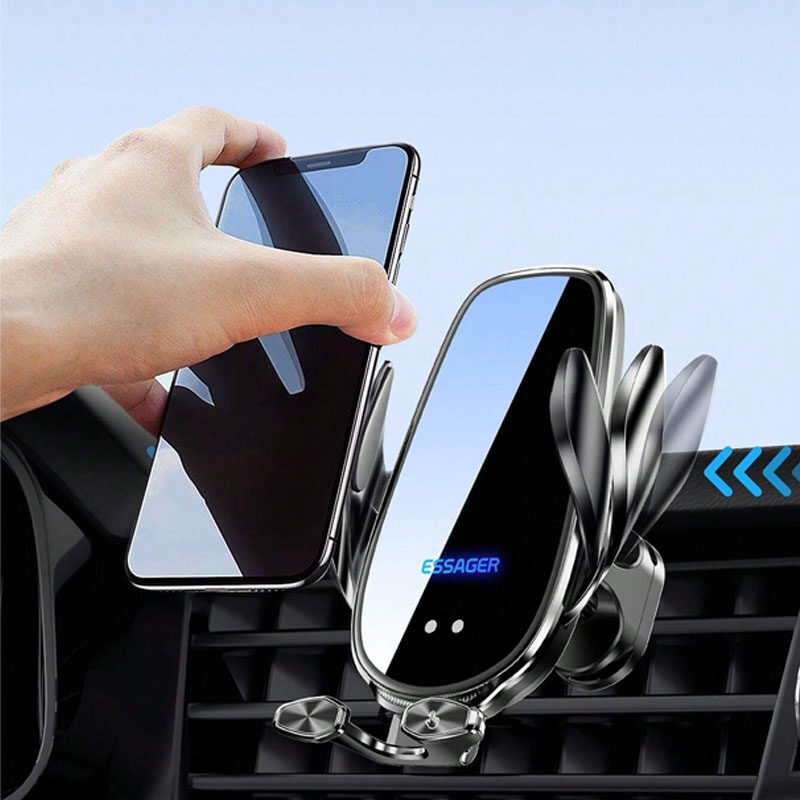 Essager Qi 15W Wireless Charger Car Phone Holder Fast Charging