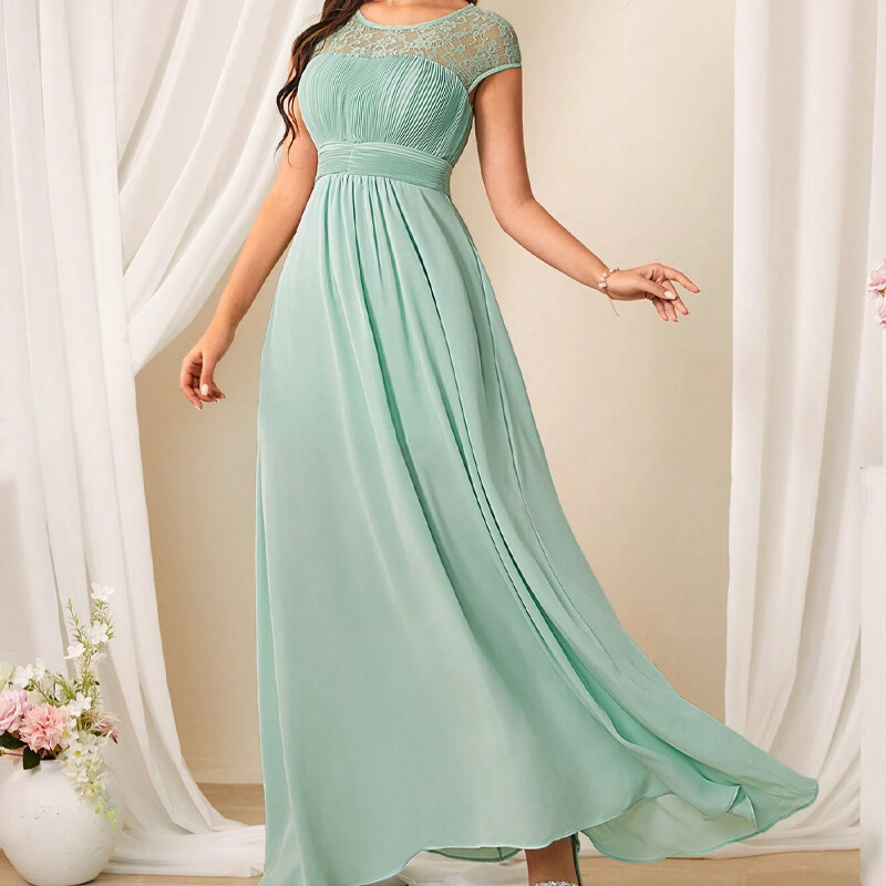 Belle Bridesmaid Dress , Pleats On Waist