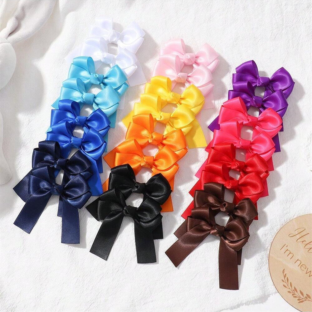 1pc Candy-Colored Bowknot Ribbon Hair Clip