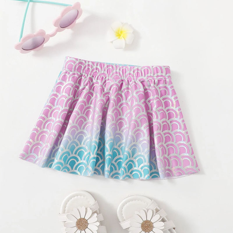 Baby Girl Fish Scale Metallic Skirt