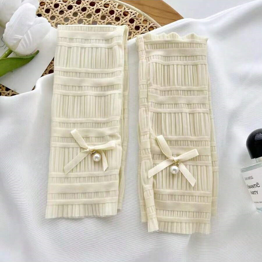 1pair Women's Long Sun Protection Anti-Slip Gloves & Arm Sleeves