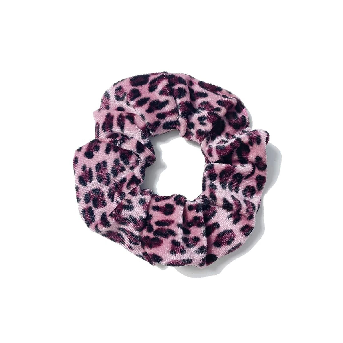 1pc Small Size Leopard Print Velvet Elastic Hairband