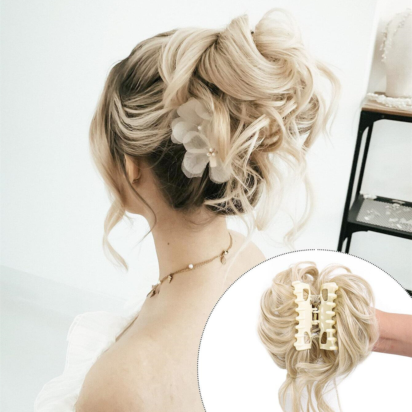 Claw Clip Messy Bun Hair Pieces