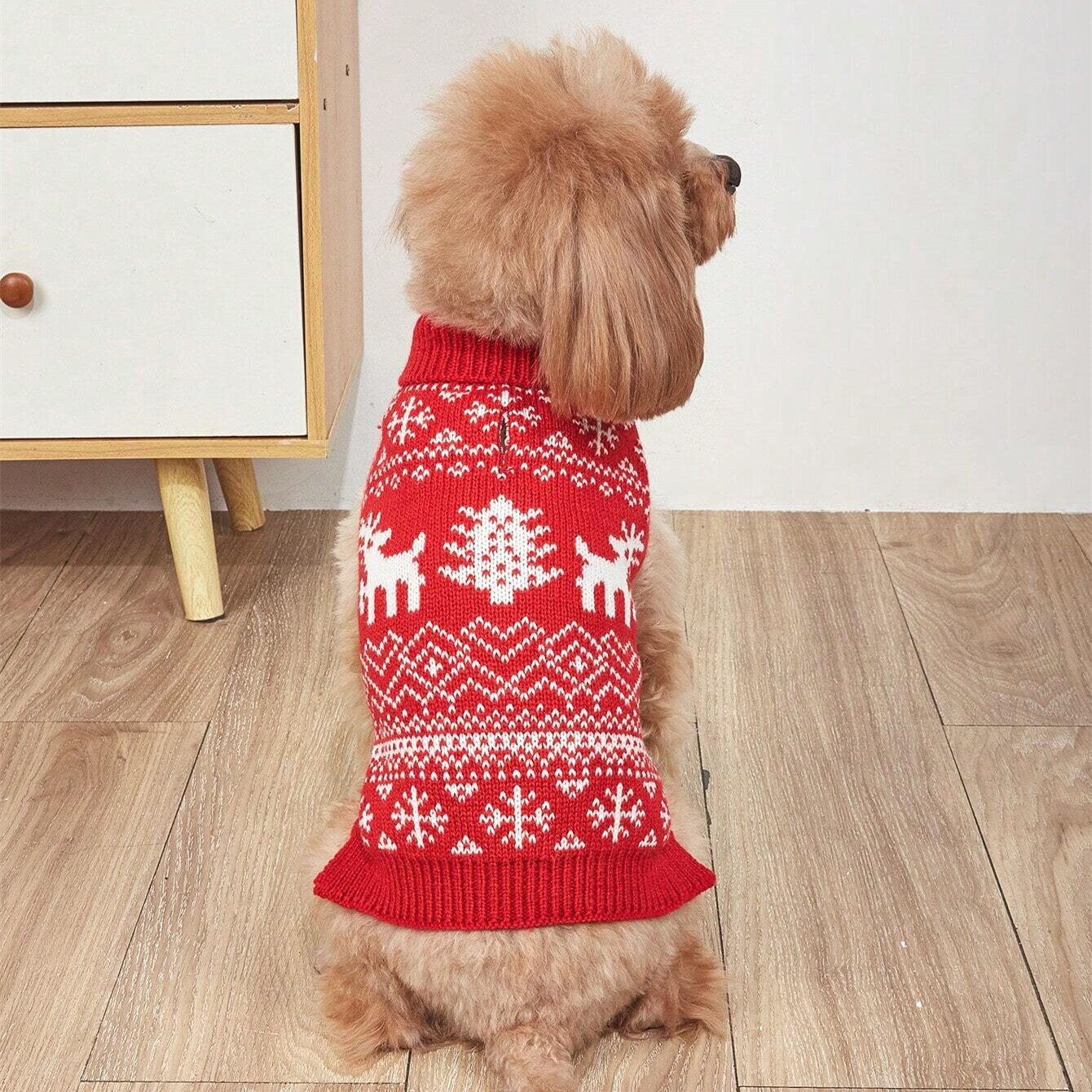 PETSIN Red Warm Winter Pet Sweater For Cats And Dogs