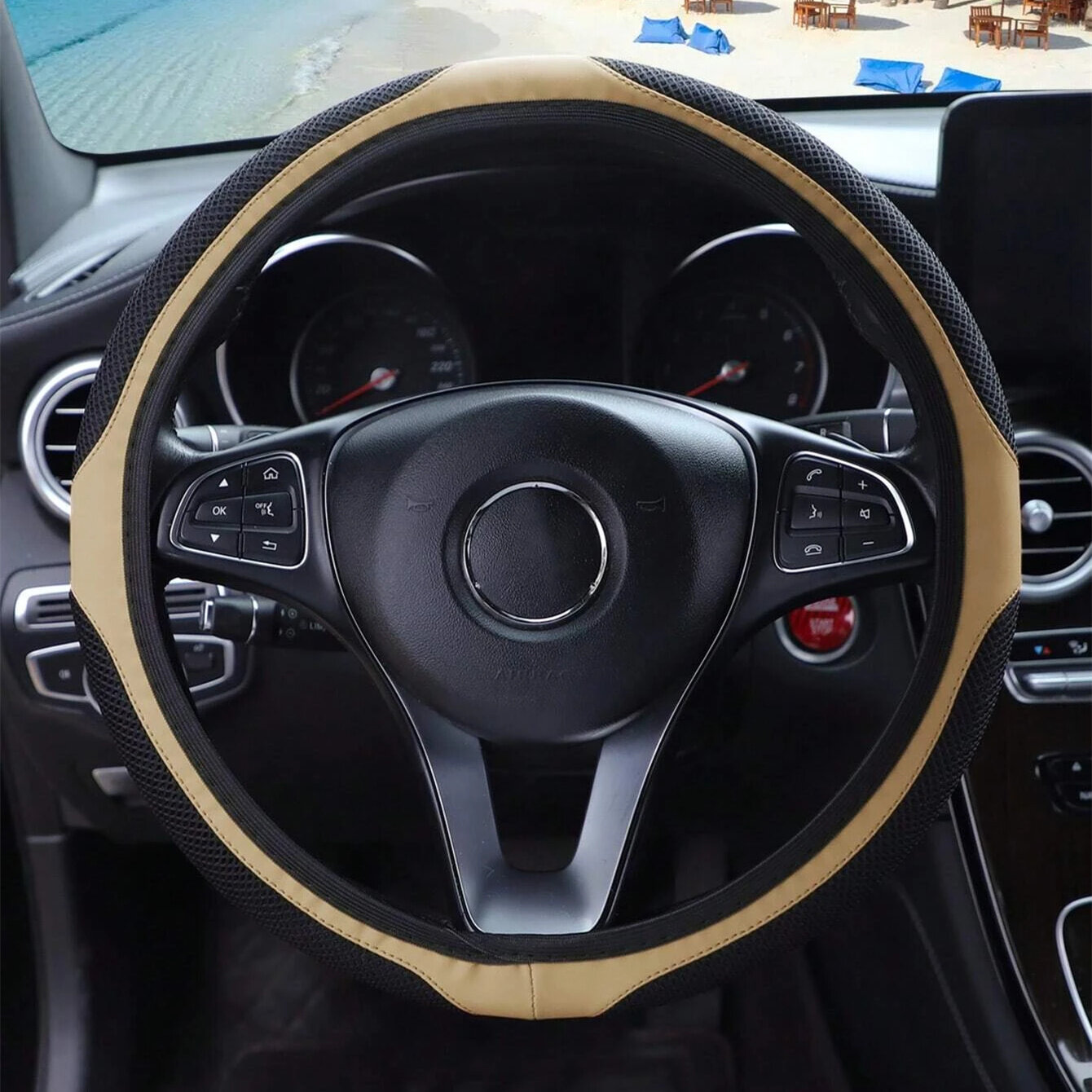 Breathable Car Steering Wheel Cover