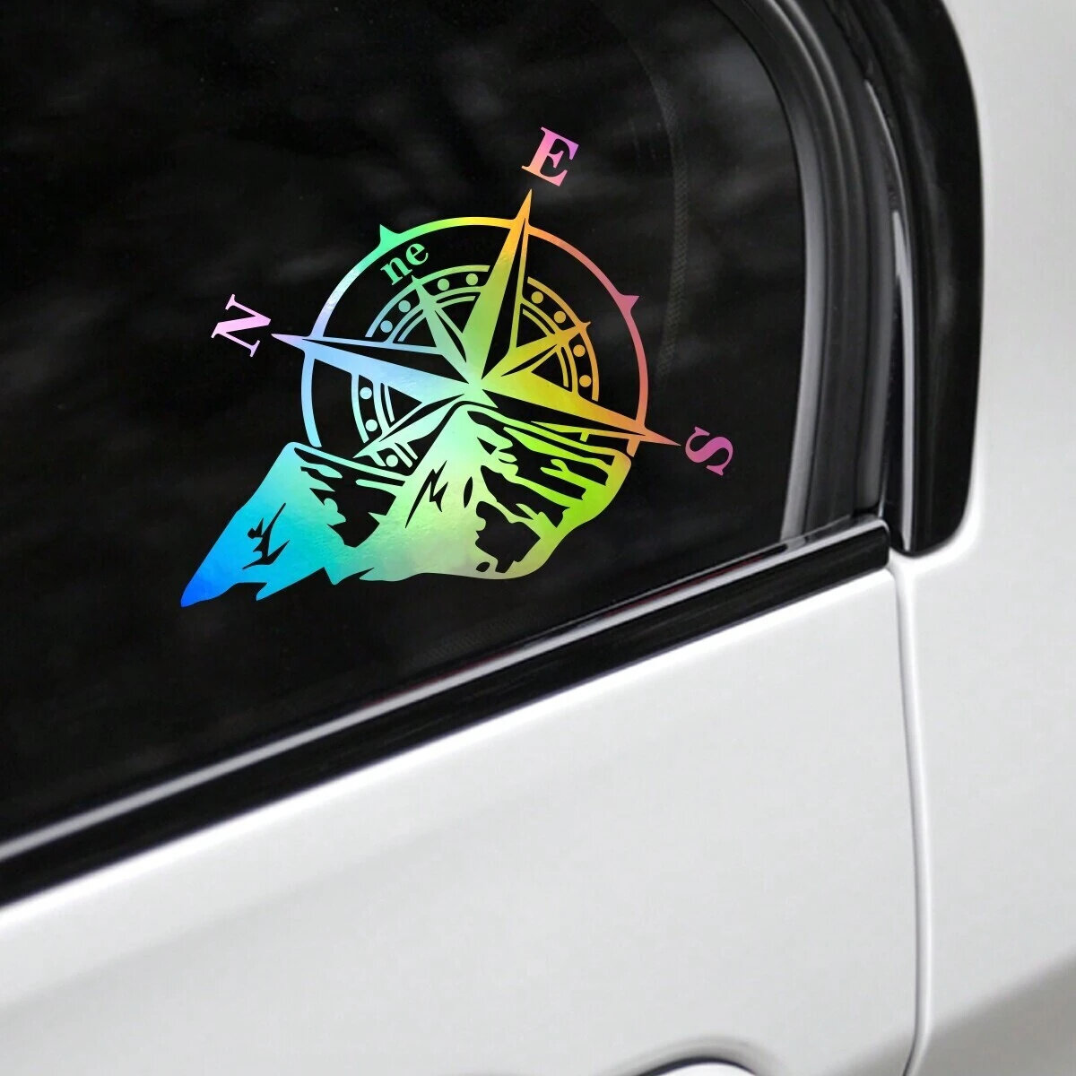 1pc Compass Decal Mountains For Decorative Car Accessories