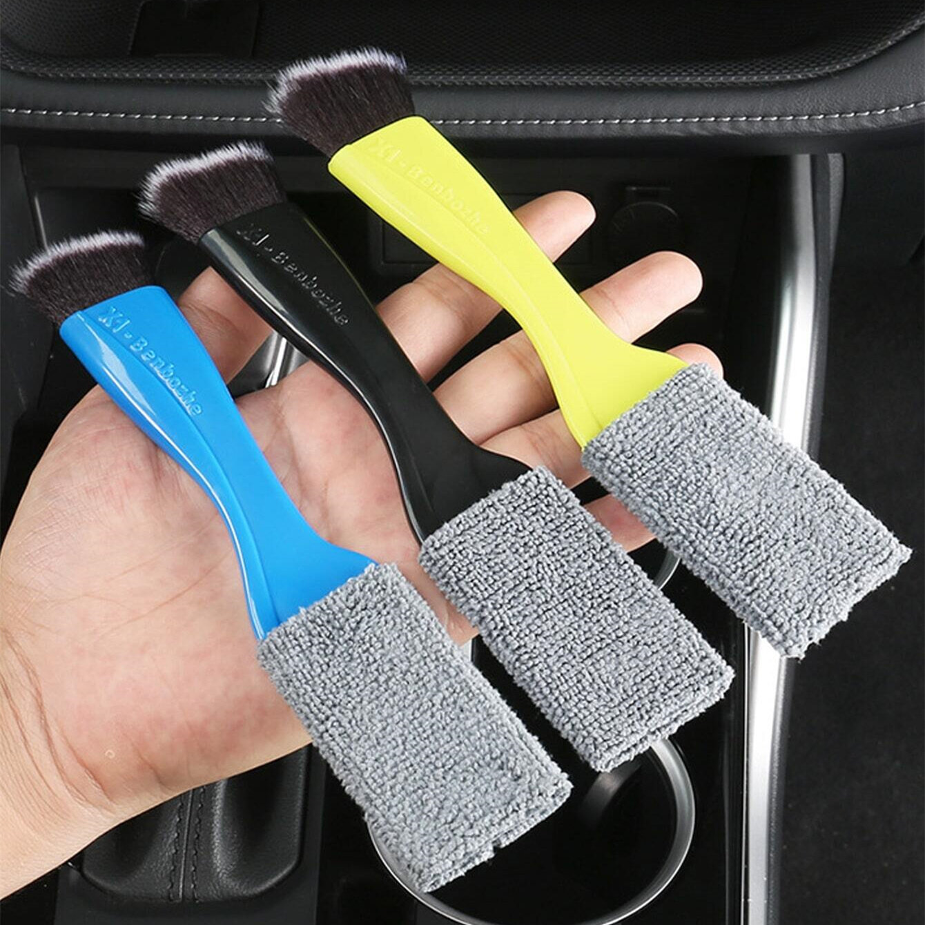 1pc Letter Graphic Dual Head Car Wash Brush