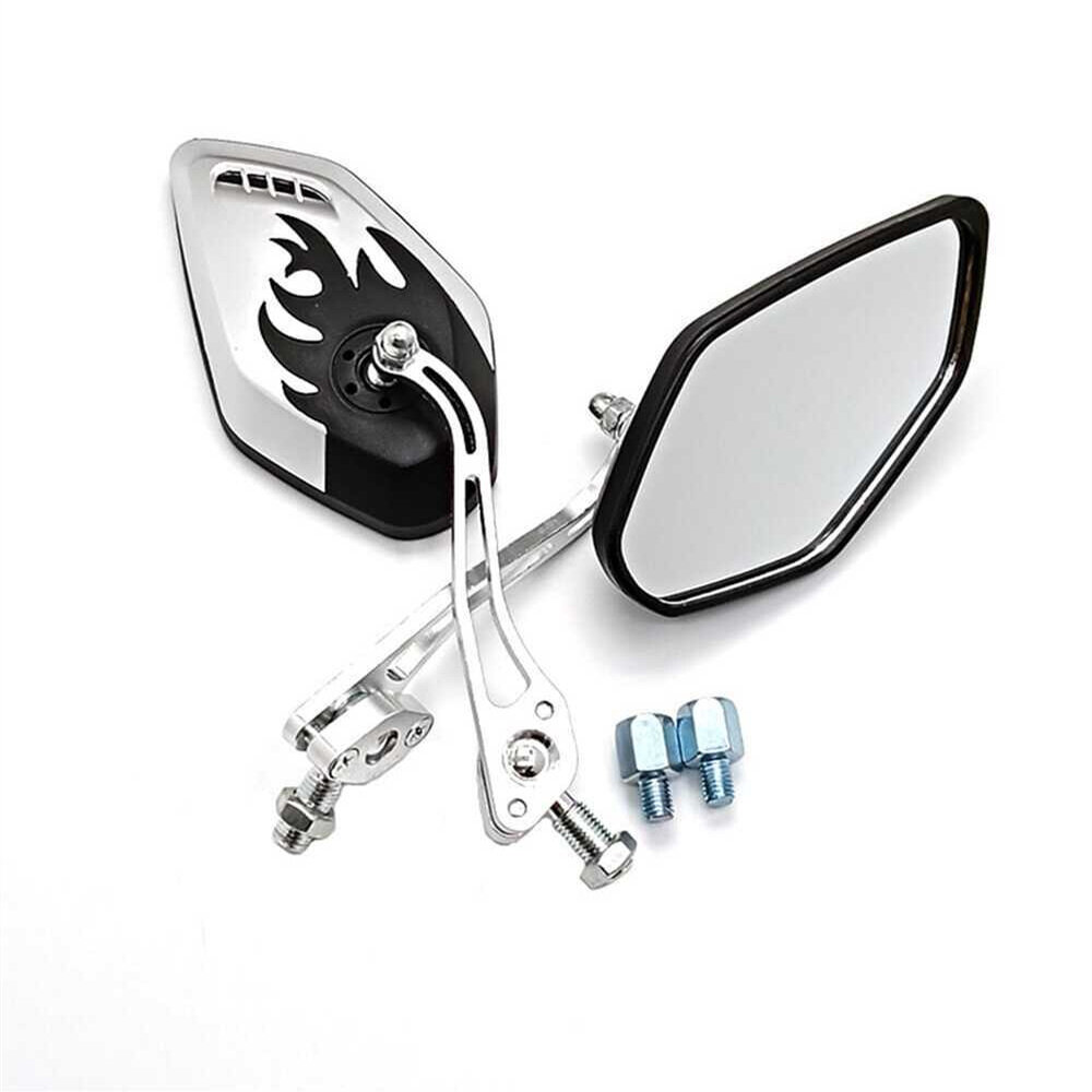 2PCS Universal 8mm 10mm CNC Aluminum Motorcycle Mirror Rearview Side Mirrors