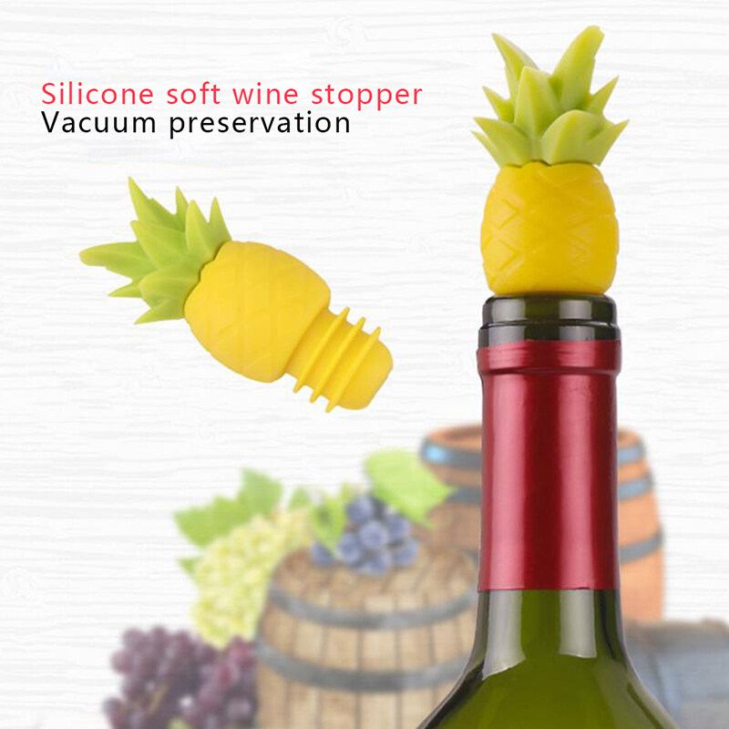 Creative Pineapple Shape Wine Bottle Stopper Kitchen Bar Cap Tool Gift