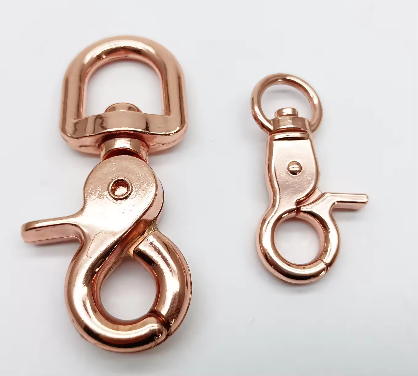 High Quality Gold Snap Hook For Bag/Pet Bag Accessories Swivel Eye Bolt Snap Hook Rose Gold Handbag hook