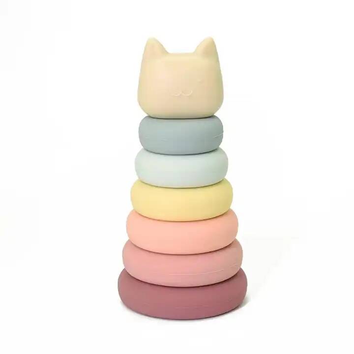 Silicone Baby Teething Toys Custom Bpa Free Infant Chewable Cat Teether Soothing Toy