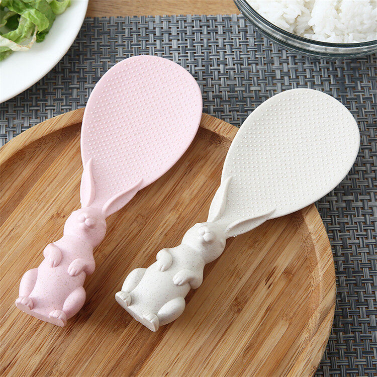 Cute Little Bunny Rice Spoon creative non-stick rice vertical rice spoon