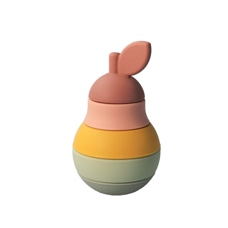 Pear Silicone Stacking Toy For Babies