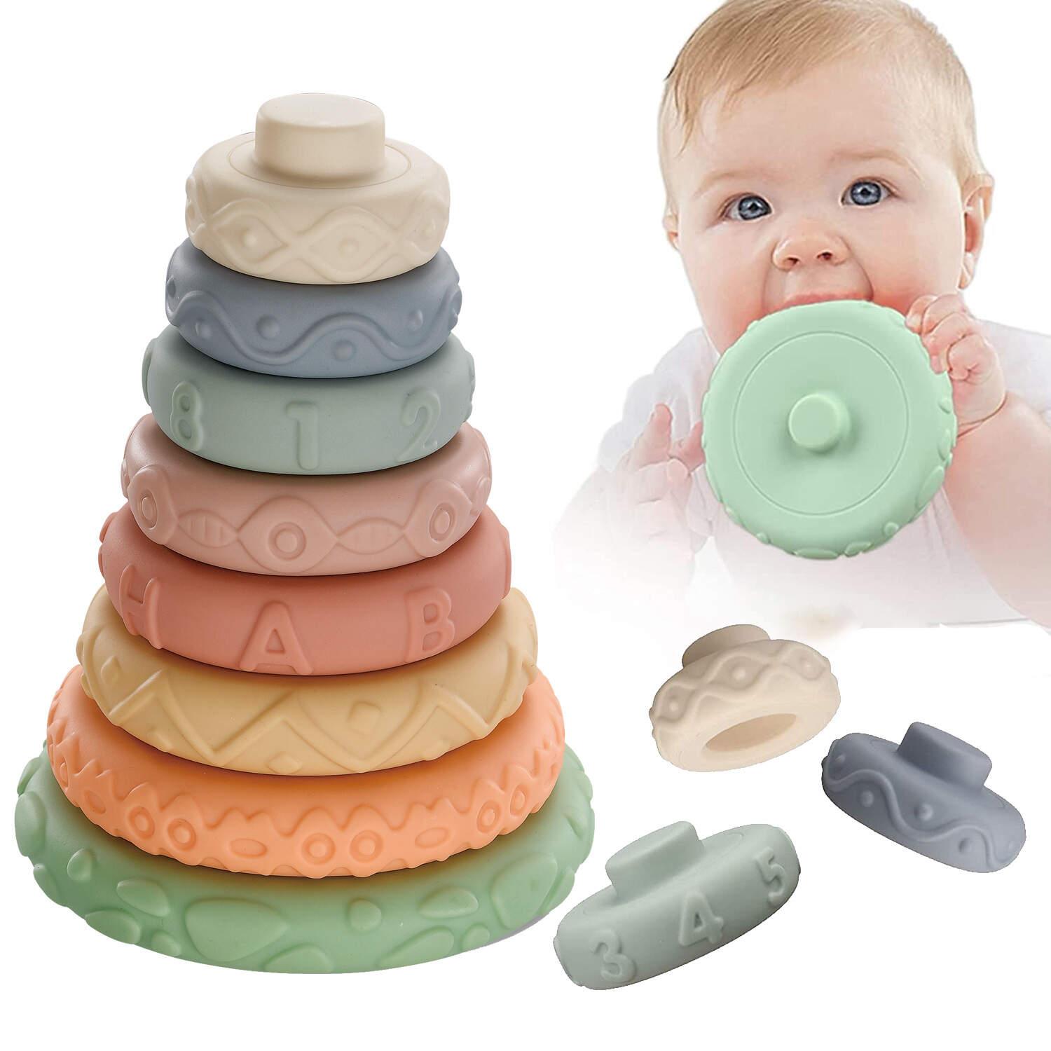 Silicone Stacking Tower for Children: The Perfect Educational Baby Toy