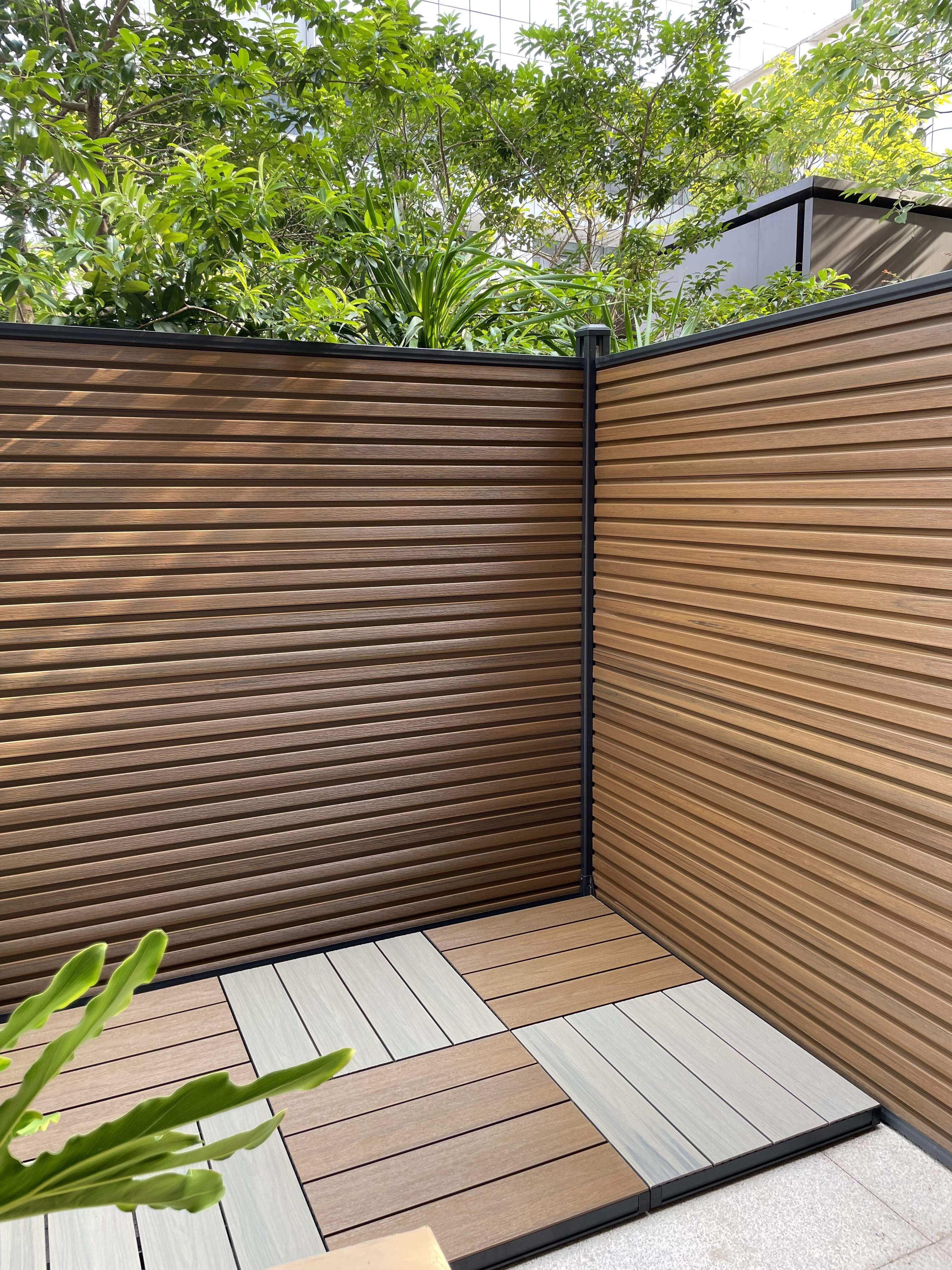 Slat wall WPC fence panel 