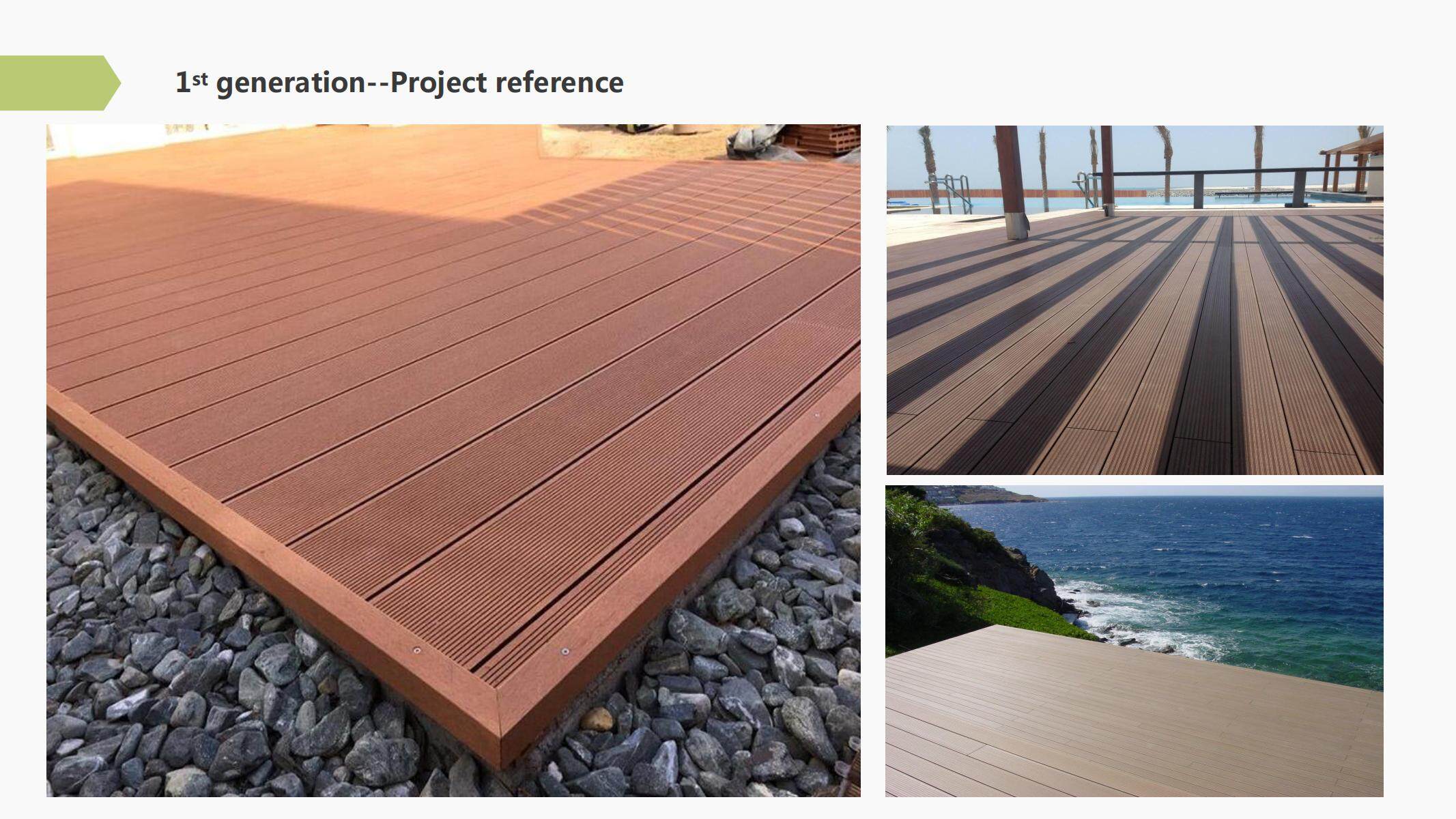 BF14025# New technology WPC wood plastic composite decking floor