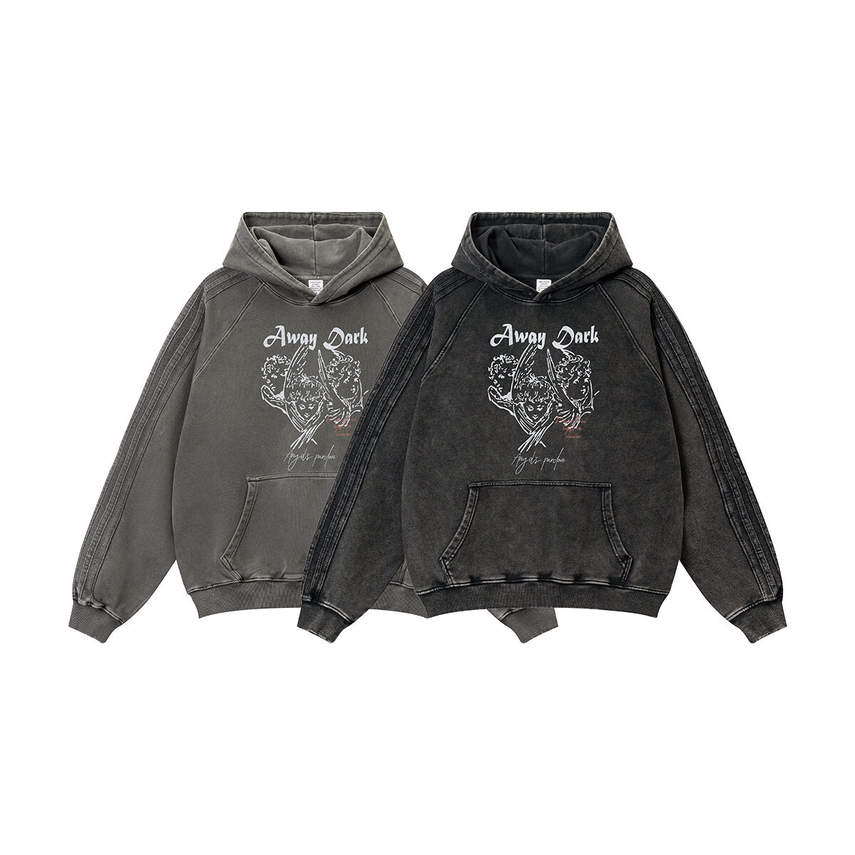 Acid Wash Men Pullover DTG Print Men Hoodie