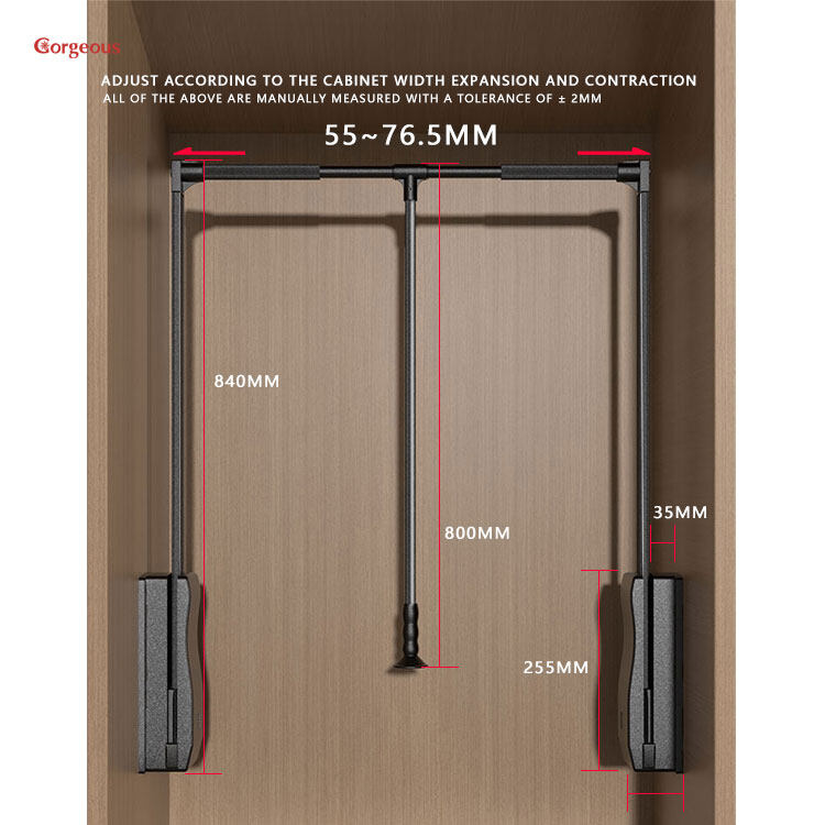 Maximize Your Closet Space with Wardrobe Superlift Pull Down Wardrobe System from Gorgeous Hardware