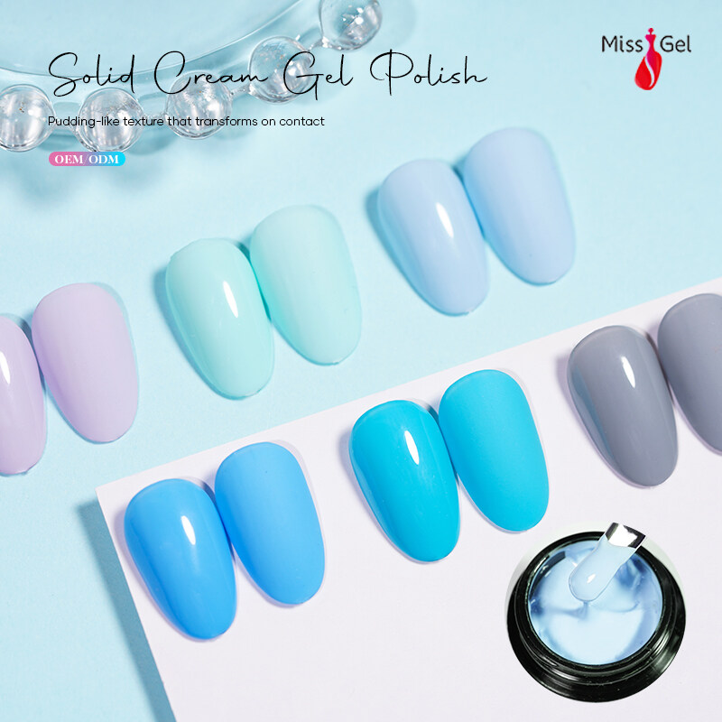 Esmalte de gel crema al por mayor, esmalte de gel de crema sólido de etiqueta privada, esmalte de gel de crema a granel, esmalte de uñas de gel de crema de budín sólido profesional