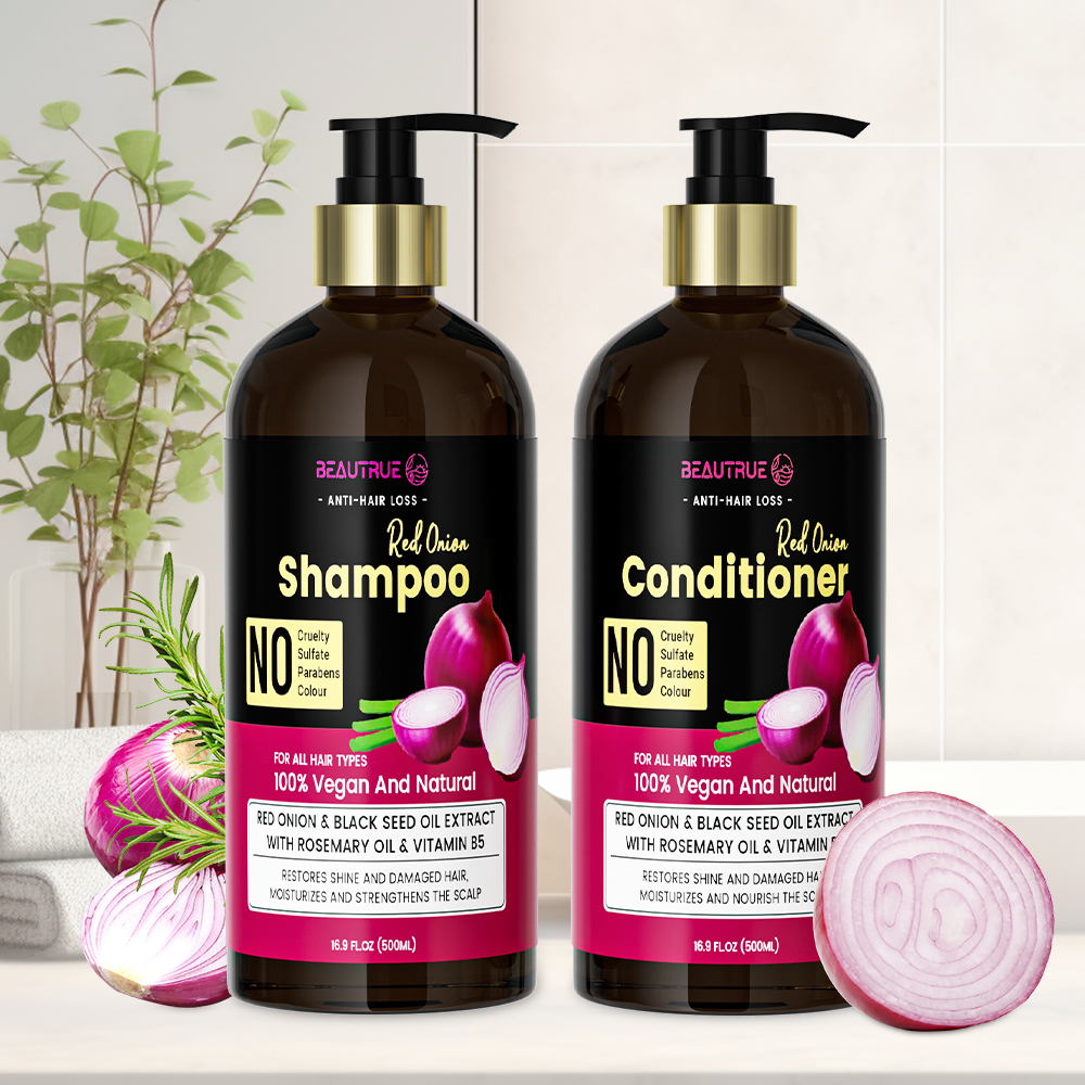 Onion Shampoo and Conditioner Set;shampoo;conditioner;hair care set;onion shampoo conditioner