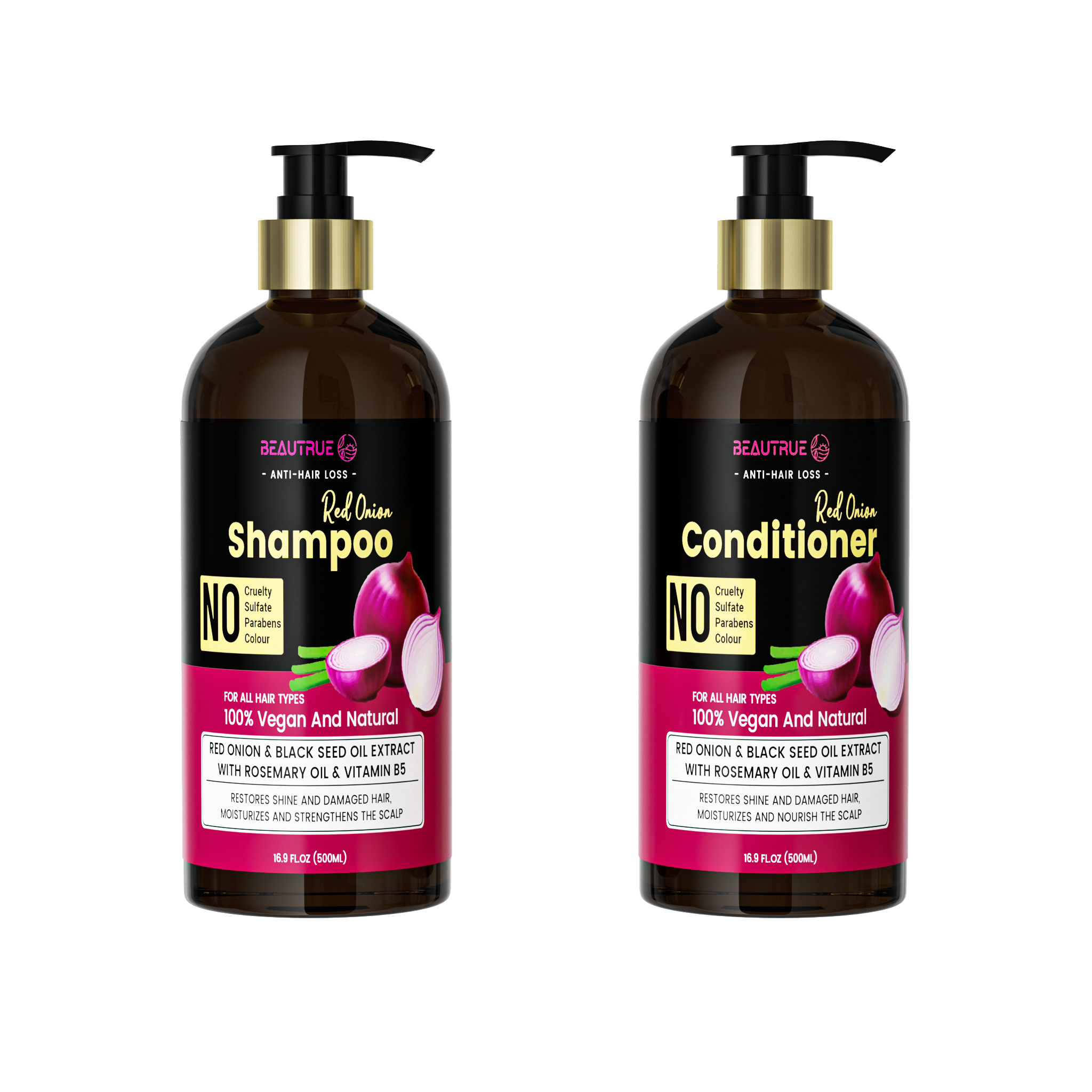 Onion Shampoo and Conditioner Set;shampoo;conditioner;hair care set;onion shampoo conditioner