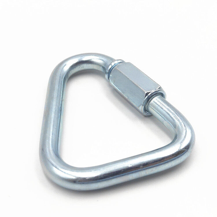 Large Quick Links Heavy Duty Carabiner Chain Links Connector Triangle Locking Chain Hooks Screw Link for Camping Outdoor