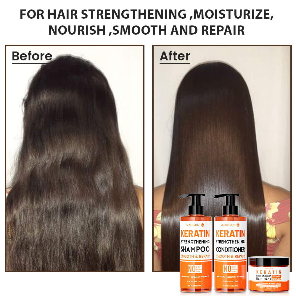 Keratin Shampoo and Conditioner Set;shampoo;conditioner;hair mask;keratin hair care set