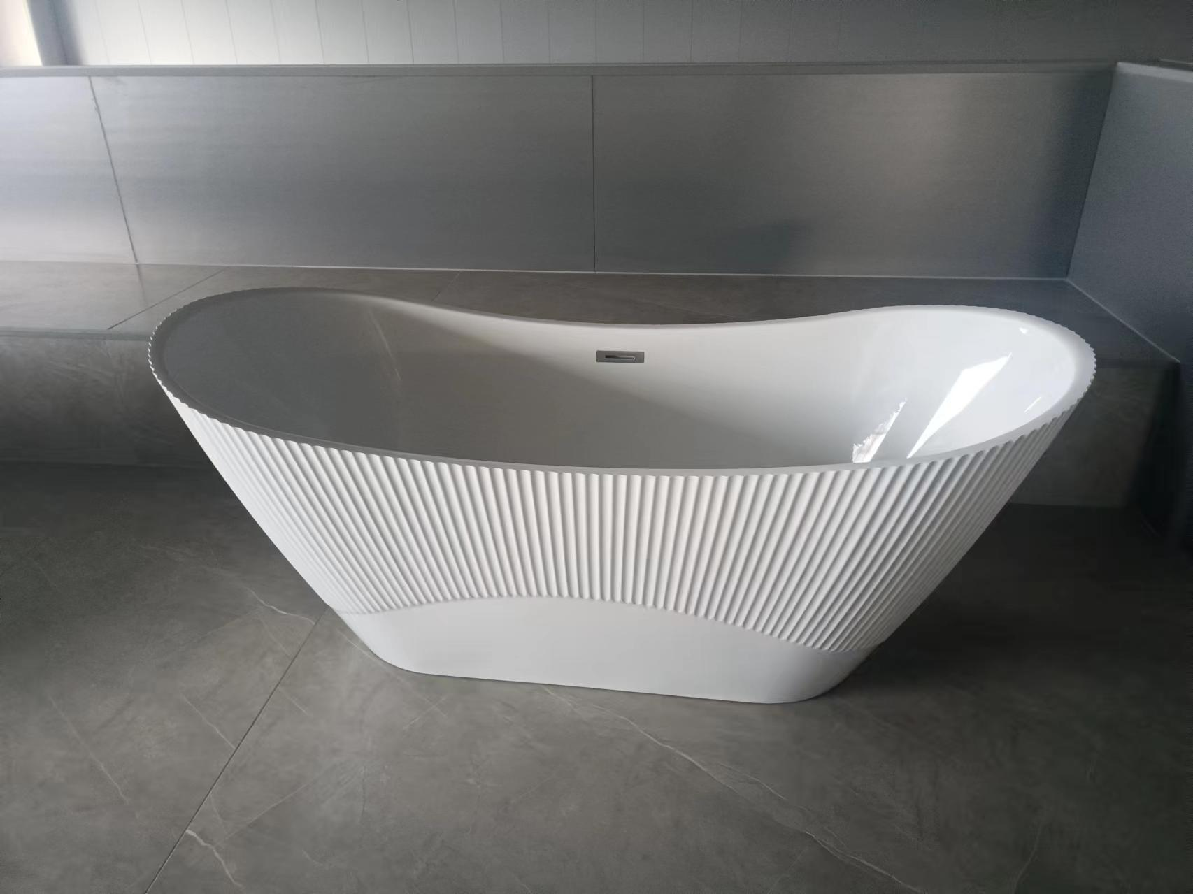 Modern design white acrylic independent bathtub