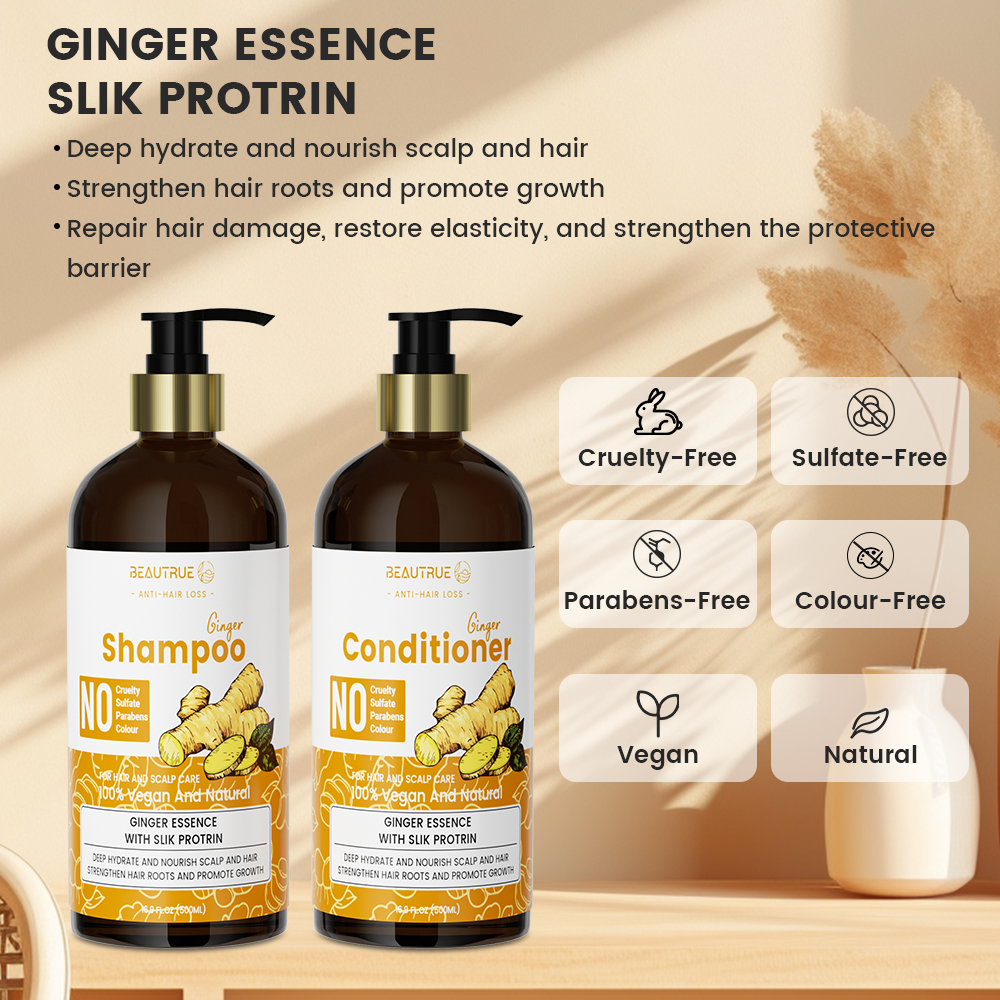 Ginger Shampoo and Conditioner Set;Shampoo and Conditioner Set;hair care set;shampoo;conditioner