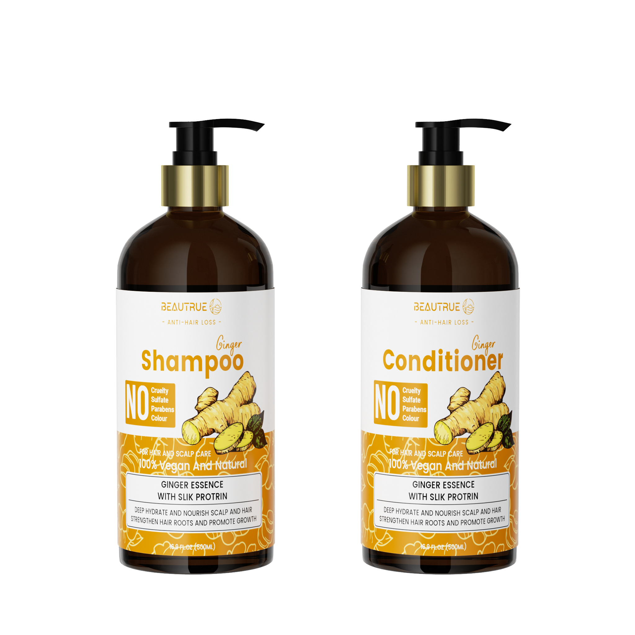 Ginger Shampoo and Conditioner Set;Shampoo and Conditioner Set;hair care set;shampoo;conditioner