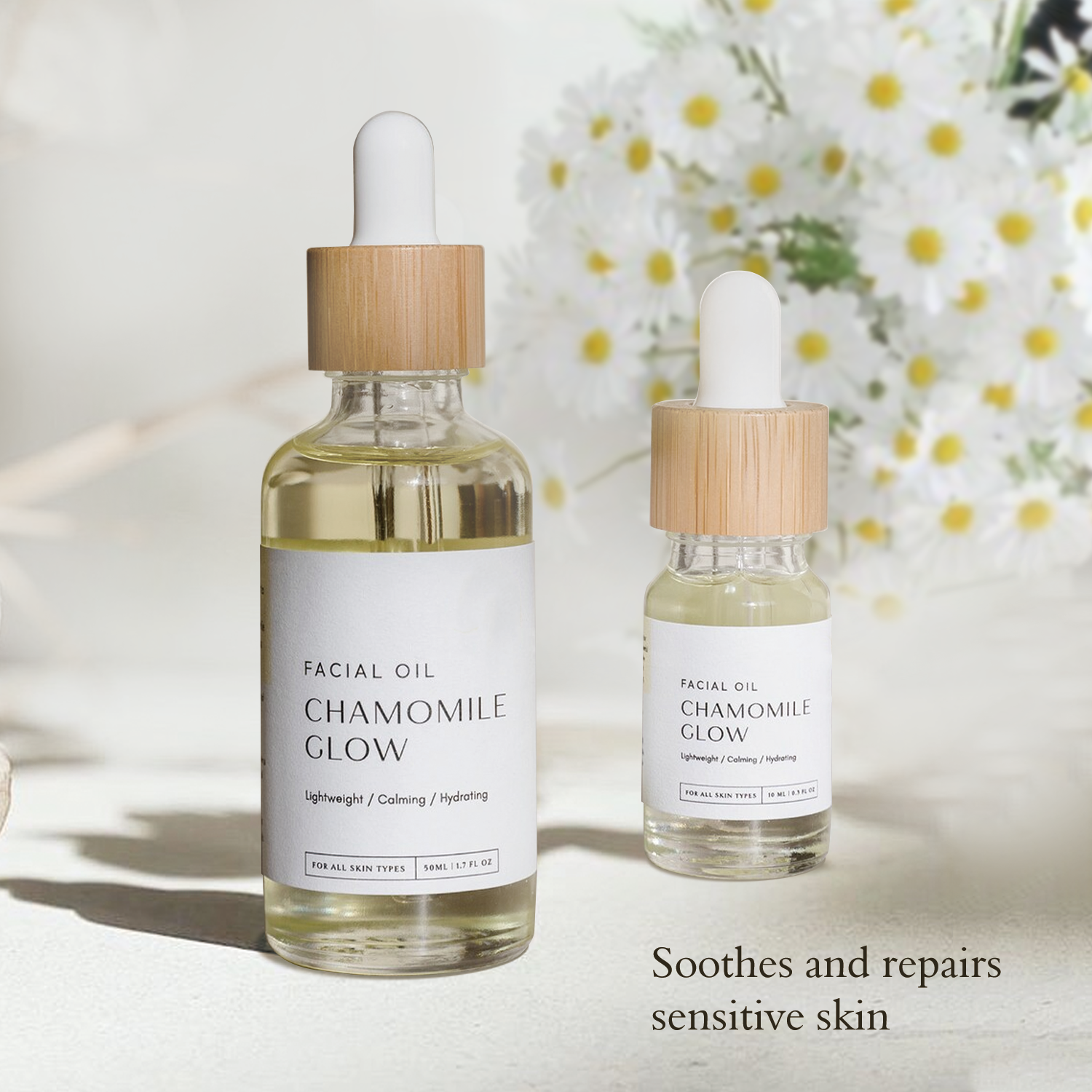 OEM Soothes repairs sensitive skin Chamomile glow facial oil