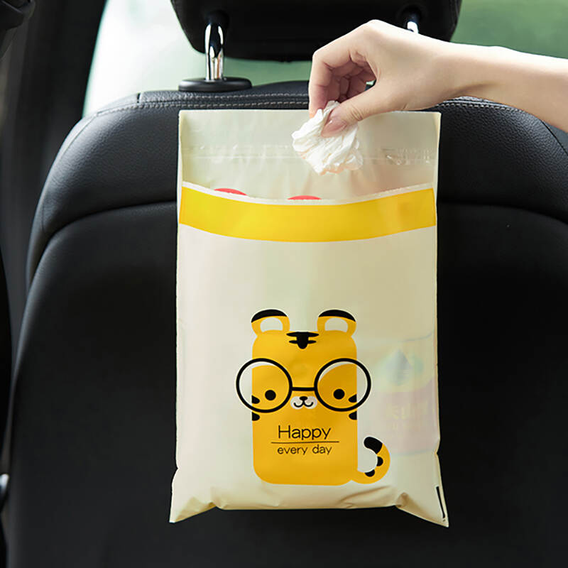 Easy Stick-On Disposable Car Trash Bag Leakproof Vomit Bag Beautiful Kitchen Storage Bag Durable Self Sealing Adhesive Car Trash