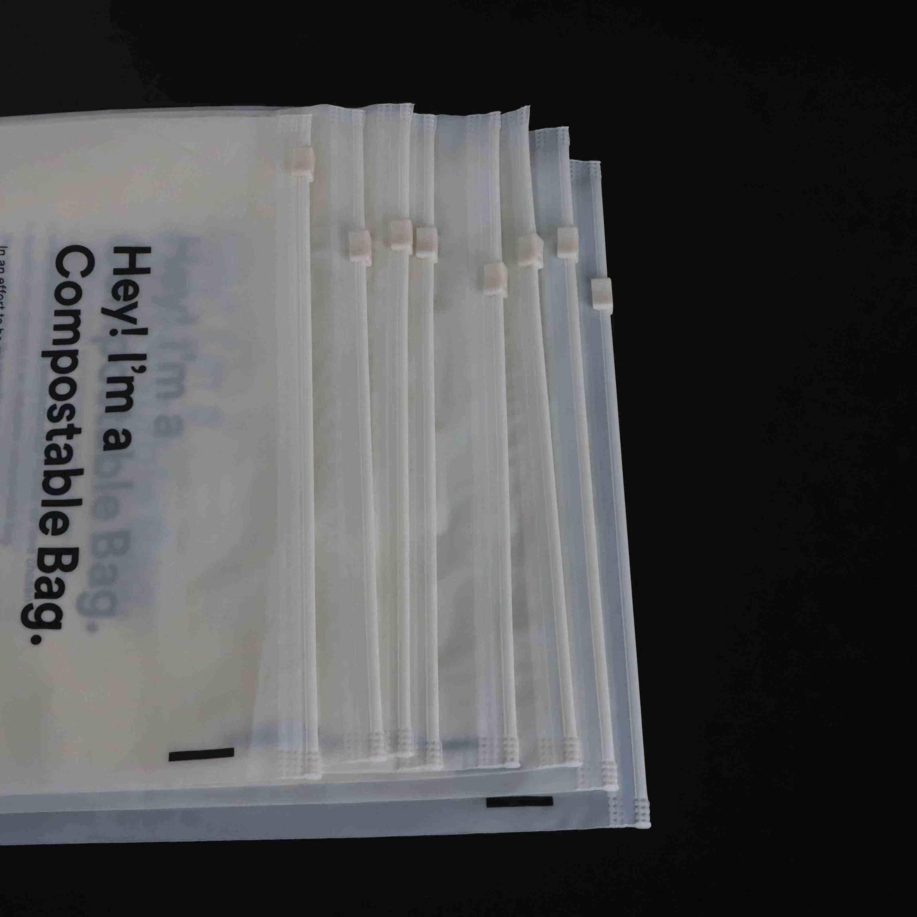 Zipper Bag for Clothing Cornstarch Transparent Underwear T-shirt Biodegradable Ziplock Bag