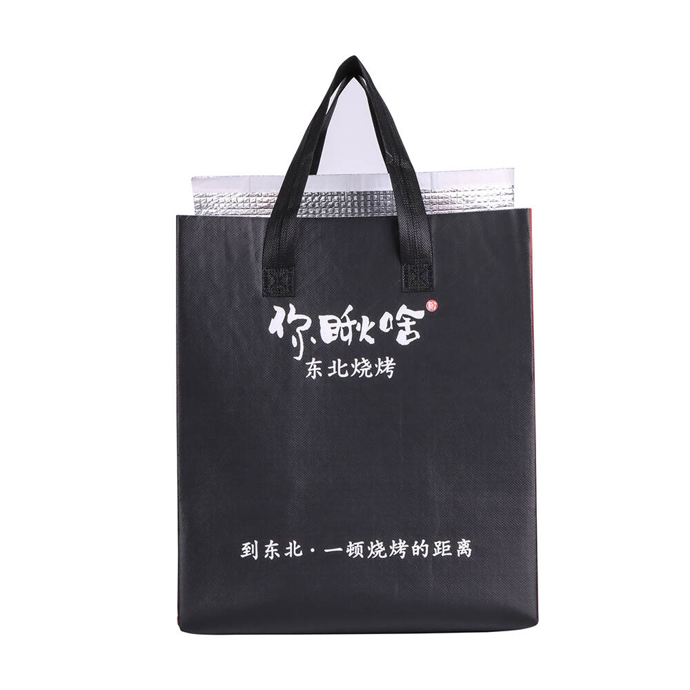 Custom Logo Cooler Bag Beach Thermal Lunch Bag Tote Insulated OPP Film Laminated PP Woven Insulin Standing Thermal Bag