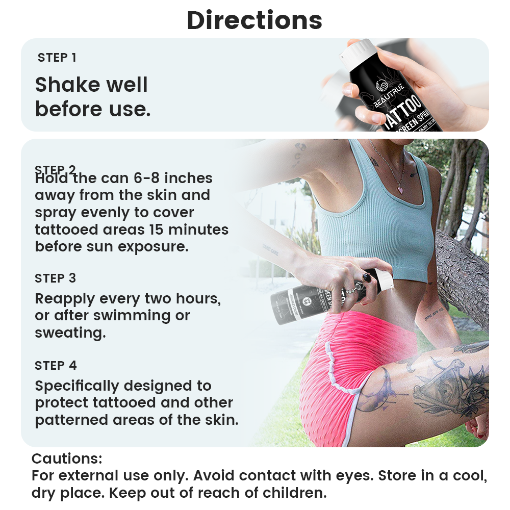 Tattoo Sunscreen Spray;tattoo sunscreen;Sunscreen Spray