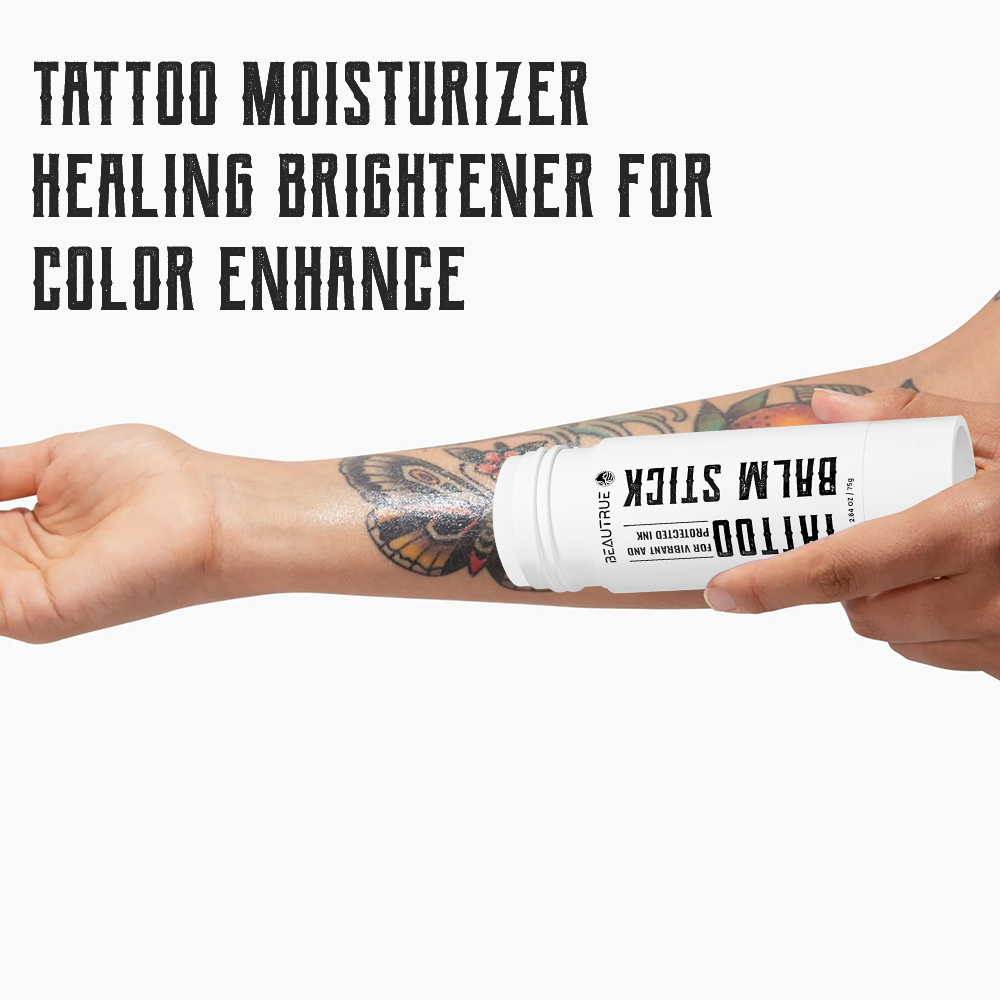 YOUR LOGO Tattoo Balm Stick Tattoo Aftercare Brightener & Moisturizer Organic & All Natural Color Enhancement Fragrance-Free