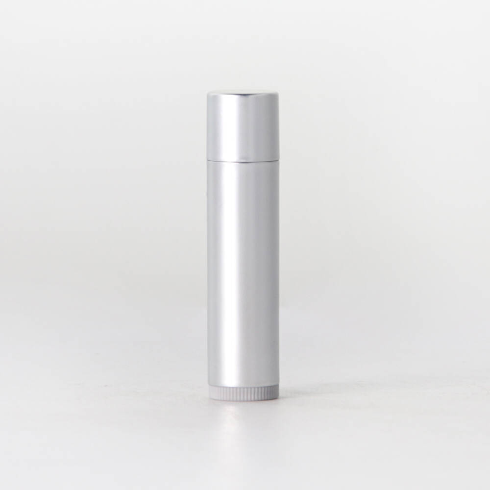 Electroplated Silver Cylindrical Lipstick Tube 5g Custom Logo Lip Gloss Tubes Packaging Empty