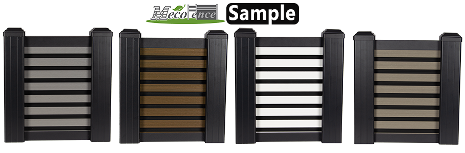 complete sample for slat composite fence panel 