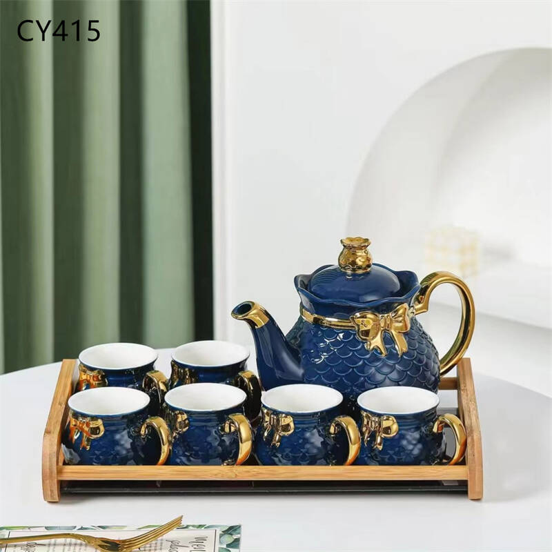 personalised tea set, tea pot set for 6, teaware set