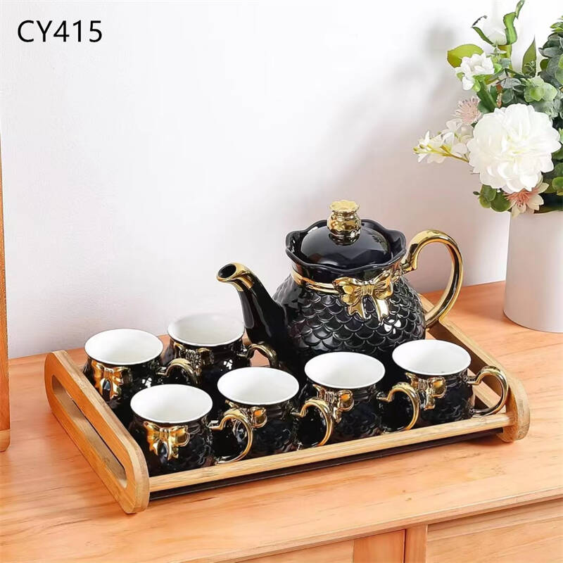 personalised tea set, tea pot set for 6, teaware set