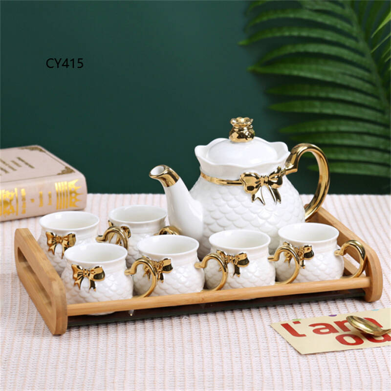 personalised tea set, tea pot set for 6, teaware set