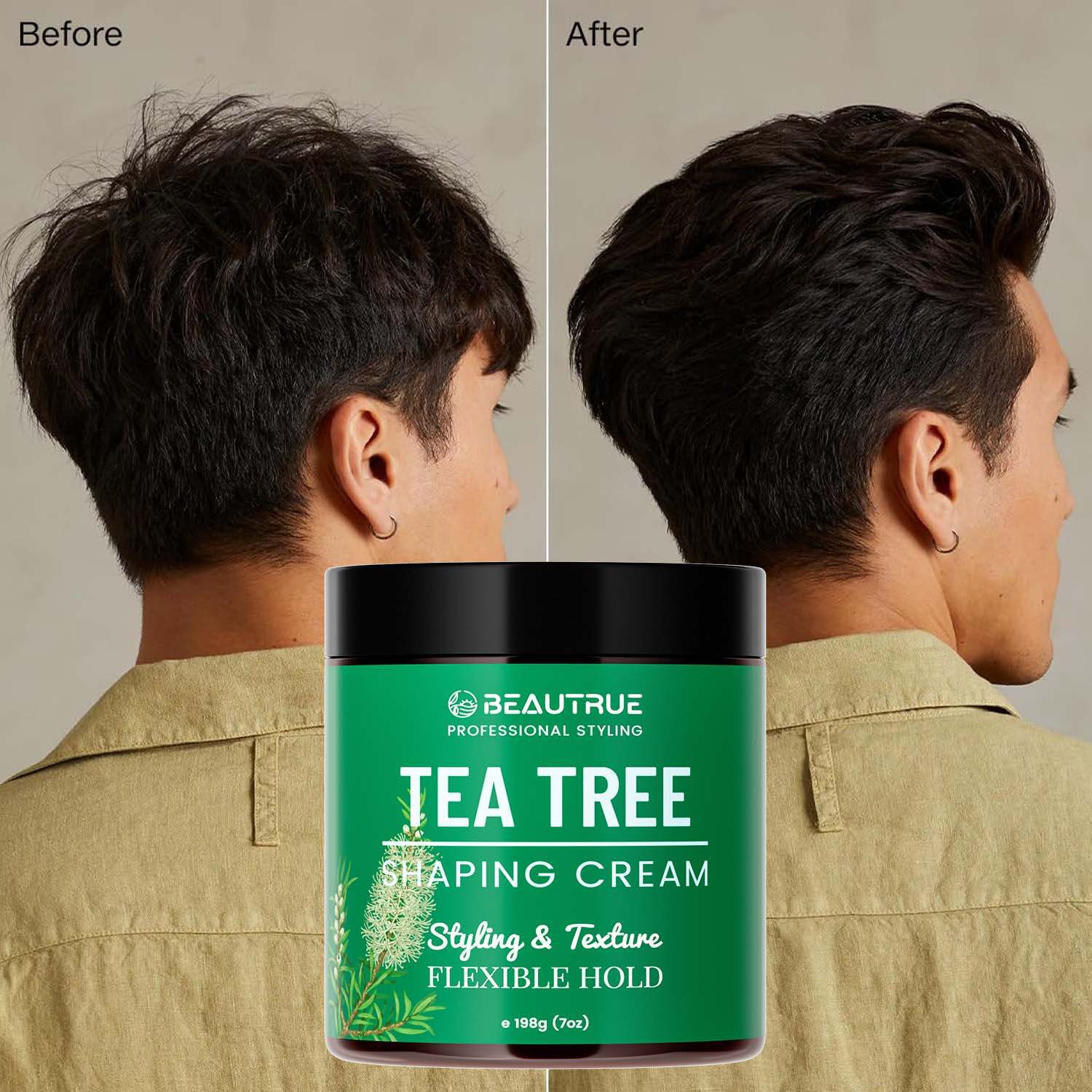 Tea Tree Shaping Cream;hair cream;hair styling cream;hair style cream;strong hold hair cream;hair hold cream;hair cream for men