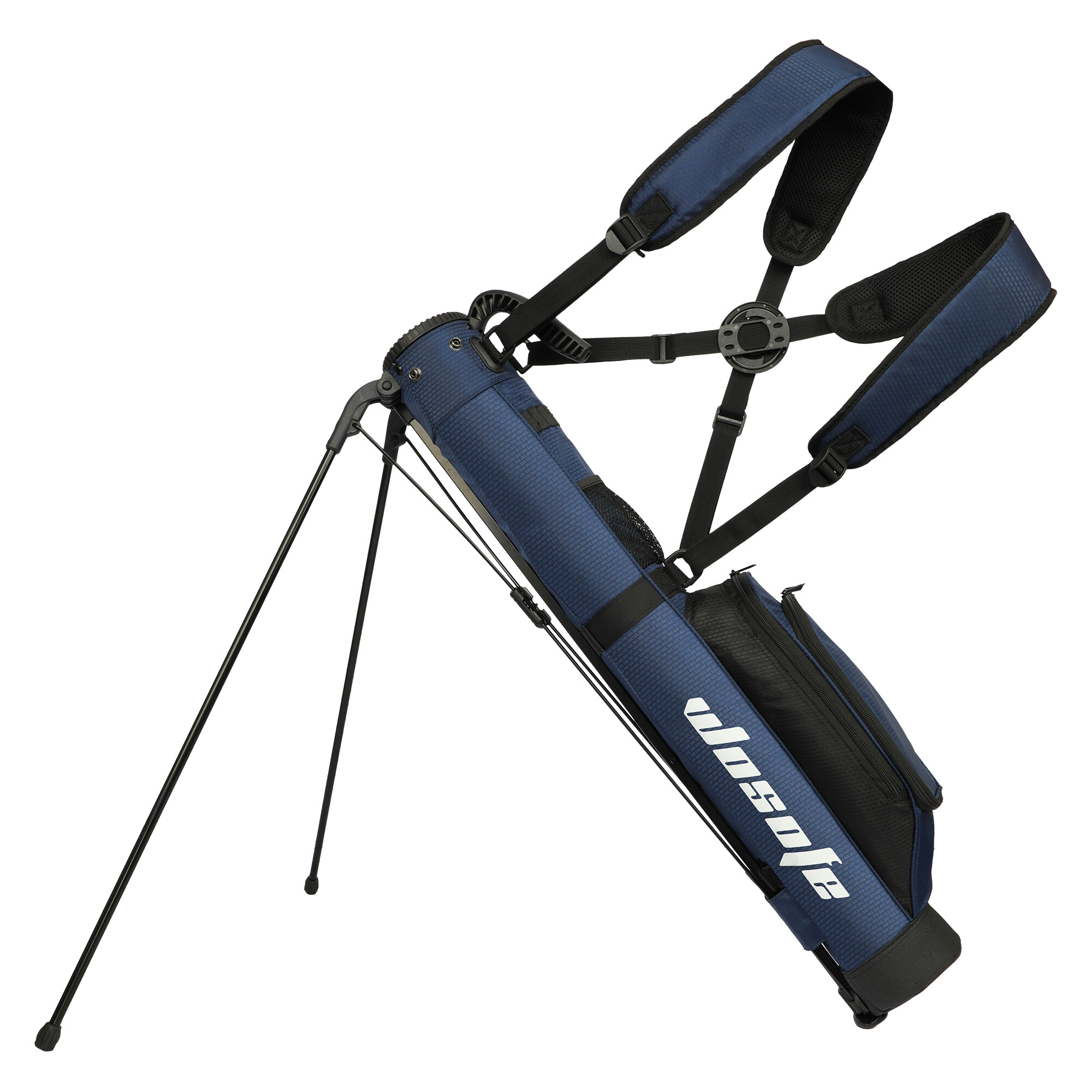 JB04 Enkel bärbar anpassad vattentät dubbelband Navy Nylon Golf Sports Bag Standing Bag-Copy