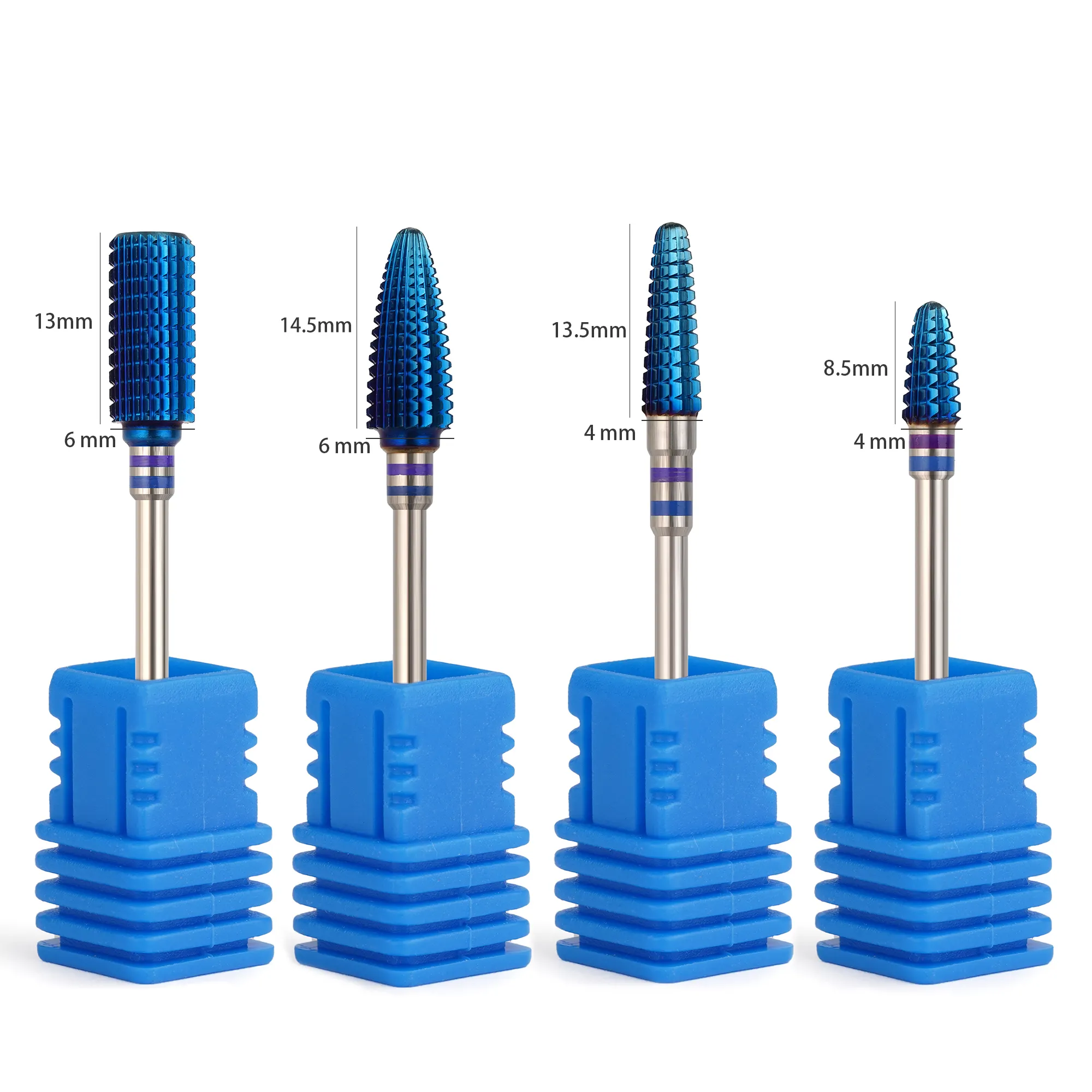 Carbide Nail Drill Bit 5 In 1 Tapered Drills Milling Cutter blue