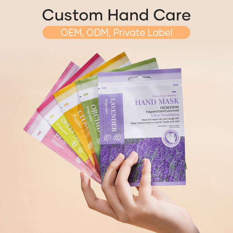 hand mask bulk, OEM hand treatment, private label hand mask, wholesale hand mask gloves, mask gloves manufacturer, hand mask gloves supplier, hand mask factory, wholesale personal care, skin care line manufacturer