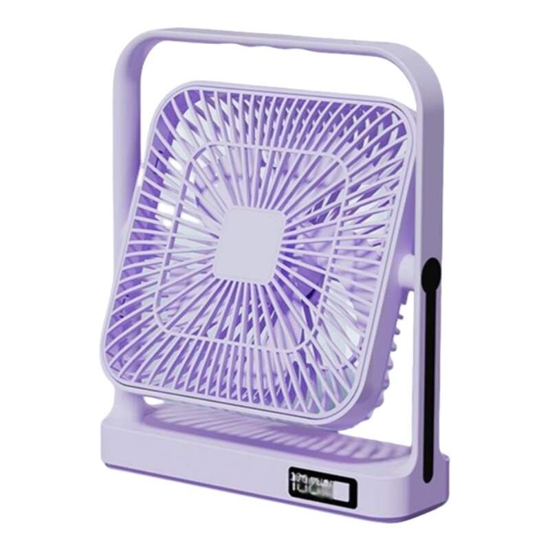 2024 New 4000mah Portable Led Display Summer Desktop Table Cooling Fan With Power Indicator Light For Home Office-M09